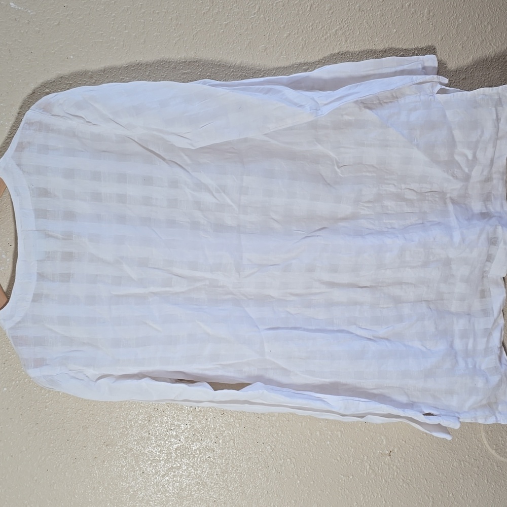 J. Jill White Linen Button-Up Blouse - Picture 7 of 7